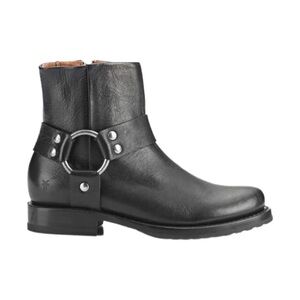 Frye Black Leather Ankle Boots